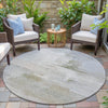 Piper Looms Chantille Abstract ACN2044 Linen Machine Washable Area Rug Round Outdoor Lifestyle Image Feature