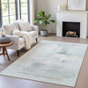 Piper Looms Chantille Abstract ACN2044 Sky Machine Washable Area Rug Lifestyle Image Feature