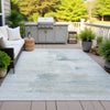 Piper Looms Chantille Abstract ACN2044 Sky Machine Washable Area Rug Outdoor Lifestyle Image Feature