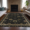 Piper Looms Chantille Global ACN2045 Black Machine Washable Area Rug Lifestyle Image Feature
