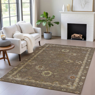 Piper Looms Chantille Global ACN2045 Chocolate Machine Washable Area Rug Lifestyle Image Feature