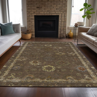 Piper Looms Chantille Global ACN2045 Chocolate Machine Washable Area Rug Lifestyle Image Feature