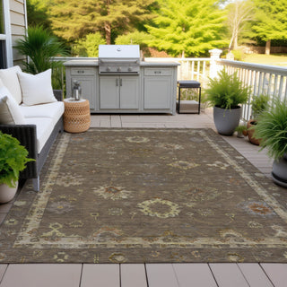 Piper Looms Chantille Global ACN2045 Chocolate Machine Washable Area Rug Outdoor Lifestyle Image Feature