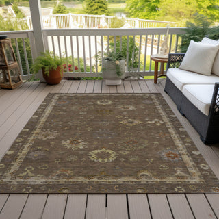 Piper Looms Chantille Global ACN2045 Chocolate Machine Washable Area Rug Outdoor Lifestyle Image Feature
