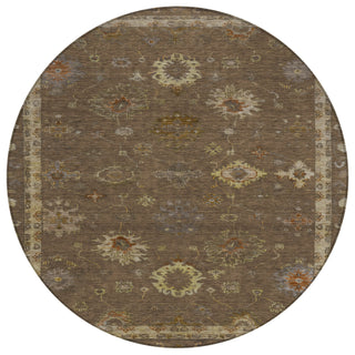 Piper Looms Chantille Global ACN2045 Chocolate Machine Washable Area Rug Round Main Image
