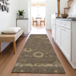 Piper Looms Chantille Global ACN2045 Chocolate Machine Washable Area Rug Runner Lifestyle Image Feature