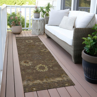 Piper Looms Chantille Global ACN2045 Chocolate Machine Washable Area Rug Runner Outdoor Lifestyle Image Feature