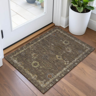 Piper Looms Chantille Global ACN2045 Chocolate Machine Washable Area Rug Scatter Lifestyle Image Feature