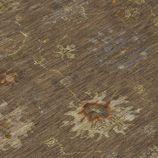 Piper Looms Chantille Global ACN2045 Chocolate Machine Washable Area Rug Swatch Image