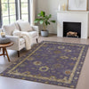 Piper Looms Chantille Global ACN2045 Eggplant Machine Washable Area Rug Lifestyle Image Feature