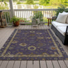 Piper Looms Chantille Global ACN2045 Eggplant Machine Washable Area Rug Outdoor Lifestyle Image Feature