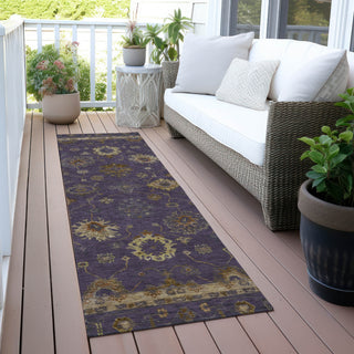 Piper Looms Chantille Global ACN2045 Eggplant Machine Washable Area Rug Runner Outdoor Lifestyle Image Feature