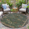 Piper Looms Chantille Global ACN2045 Fern Machine Washable Area Rug Round Outdoor Lifestyle Image Feature