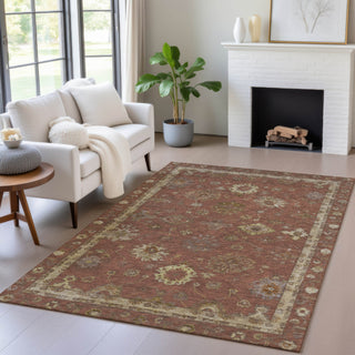 Piper Looms Chantille Global ACN2045 Paprika Machine Washable Area Rug Lifestyle Image Feature