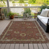 Piper Looms Chantille Global ACN2045 Paprika Machine Washable Area Rug Outdoor Lifestyle Image Feature