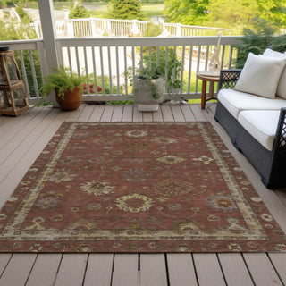 Piper Looms Chantille Global ACN2045 Paprika Machine Washable Area Rug Outdoor Lifestyle Image Feature