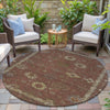 Piper Looms Chantille Global ACN2045 Paprika Machine Washable Area Rug Round Outdoor Lifestyle Image Feature