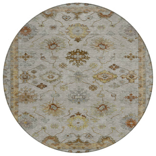 Piper Looms Chantille Global ACN2045 Taupe Machine Washable Area Rug Round Main Image