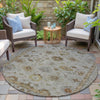 Piper Looms Chantille Global ACN2045 Taupe Machine Washable Area Rug Round Outdoor Lifestyle Image Feature