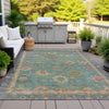 Piper Looms Chantille Global ACN2045 Teal Machine Washable Area Rug Outdoor Lifestyle Image Feature