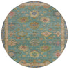 Piper Looms Chantille Global ACN2045 Teal Machine Washable Area Rug Round Main Image
