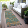 Piper Looms Chantille Global ACN2045 Teal Machine Washable Area Rug Runner Outdoor Lifestyle Image Feature