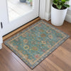 Piper Looms Chantille Global ACN2045 Teal Machine Washable Area Rug Scatter Lifestyle Image Feature