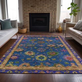 Piper Looms Chantille Global ACN2046 Blue Machine Washable Area Rug Lifestyle Image Feature