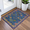 Piper Looms Chantille Global ACN2046 Blue Machine Washable Area Rug Scatter Lifestyle Image Feature