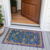 Piper Looms Chantille Global ACN2046 Blue Machine Washable Area Rug Scatter Outdoor Lifestyle Image Feature