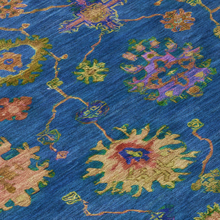 Piper Looms Chantille Global ACN2046 Blue Machine Washable Area Rug Swatch Image