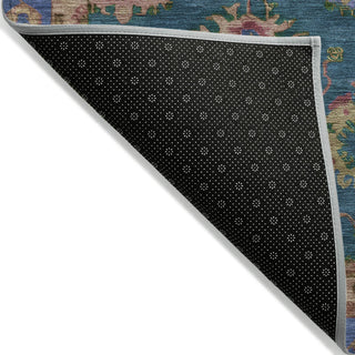 Piper Looms Chantille Global ACN2046 Teal Machine Washable Area Rug Backing Image