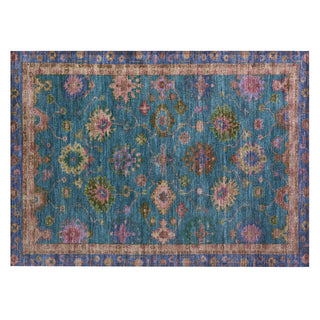 Piper Looms Chantille Global ACN2046 Teal Machine Washable Area Rug Scatter Main Image