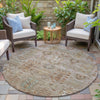 Piper Looms Chantille Global ACN2047 Beige Machine Washable Area Rug Round Outdoor Lifestyle Image Feature