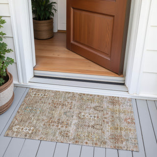 Piper Looms Chantille Global ACN2047 Beige Machine Washable Area Rug Scatter Outdoor Lifestyle Image Feature