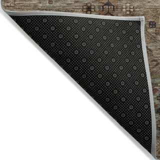 Piper Looms Chantille Global ACN2047 Brown Machine Washable Area Rug Backing Image