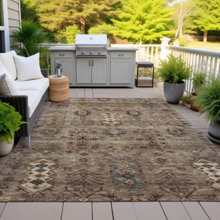 Piper Looms Chantille Global ACN2047 Brown Machine Washable Area Rug Outdoor Lifestyle Image Feature
