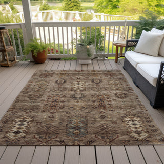 Piper Looms Chantille Global ACN2047 Brown Machine Washable Area Rug Outdoor Lifestyle Image Feature
