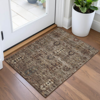 Piper Looms Chantille Global ACN2047 Brown Machine Washable Area Rug Scatter Lifestyle Image Feature