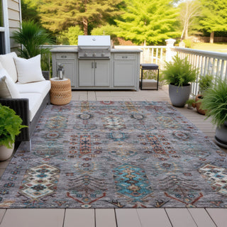 Piper Looms Chantille Global ACN2047 Gray Machine Washable Area Rug Outdoor Lifestyle Image Feature