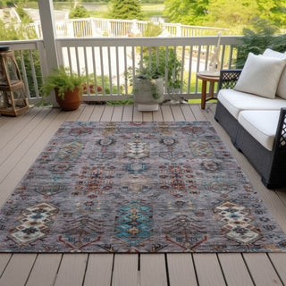 Piper Looms Chantille Global ACN2047 Gray Machine Washable Area Rug Outdoor Lifestyle Image Feature