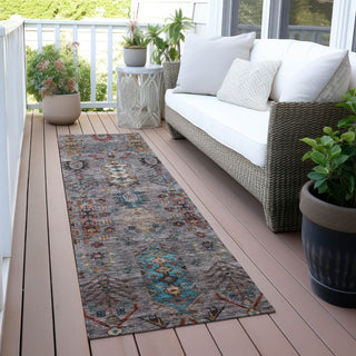 Piper Looms Chantille Global ACN2047 Gray Machine Washable Area Rug Runner Outdoor Lifestyle Image Feature