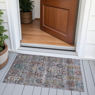 Piper Looms Chantille Global ACN2047 Gray Machine Washable Area Rug Scatter Outdoor Lifestyle Image Feature