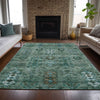 Piper Looms Chantille Global ACN2047 Green Machine Washable Area Rug Lifestyle Image Feature