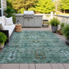 Piper Looms Chantille Global ACN2047 Green Machine Washable Area Rug Outdoor Lifestyle Image Feature