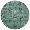 Piper Looms Chantille Global ACN2047 Green Machine Washable Area Rug Round Main Image