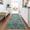 Piper Looms Chantille Global ACN2047 Green Machine Washable Area Rug Runner Lifestyle Image Feature