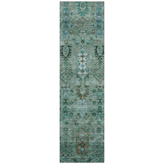Piper Looms Chantille Global ACN2047 Green Machine Washable Area Rug Runner Main Image