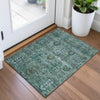 Piper Looms Chantille Global ACN2047 Green Machine Washable Area Rug Scatter Lifestyle Image Feature