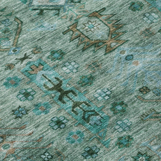 Piper Looms Chantille Global ACN2047 Green Machine Washable Area Rug Swatch Image